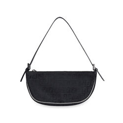 Fendi Baguette Cloth Handbag - Black