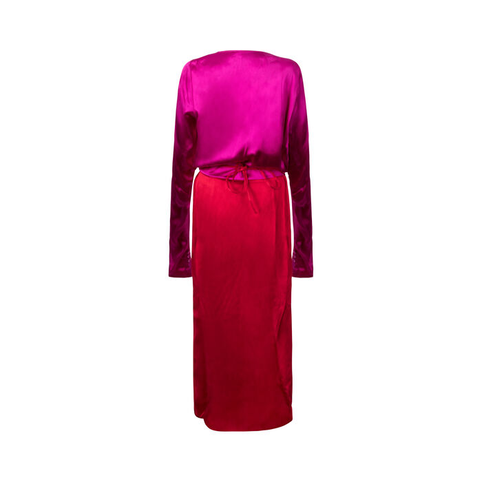 Attico Gabriela Long Sleeve Wrap Dress