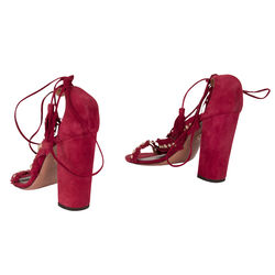 Aquazzura Red Lace-Up Heel
