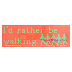 Walking Club Bumper Sticker (Orange)