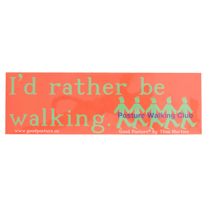 Walking Club Bumper Sticker (Orange)