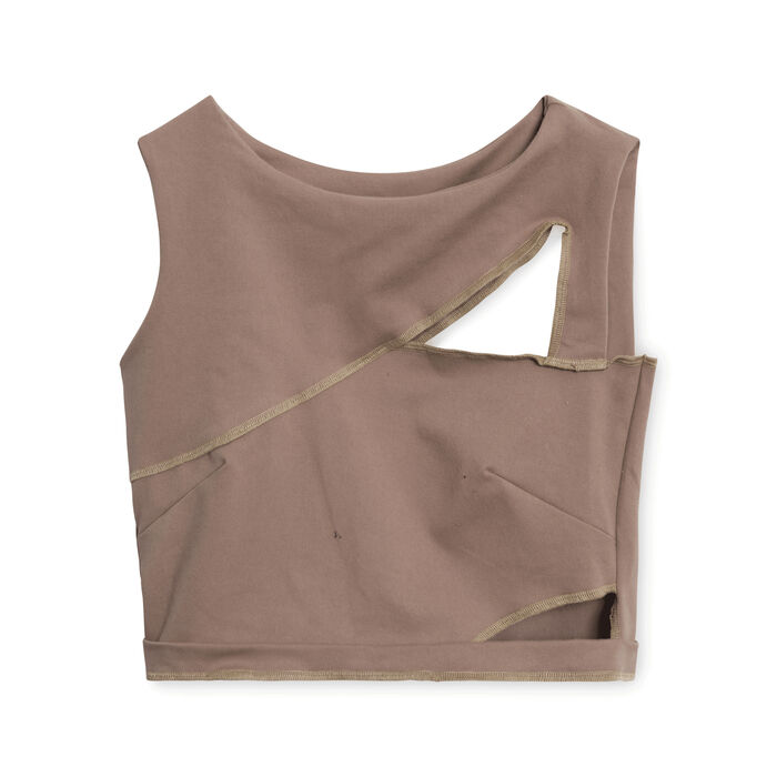 Khaki Cut Out Top