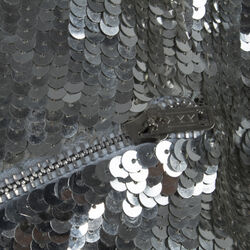 Silver Sequin Moto Jacket
