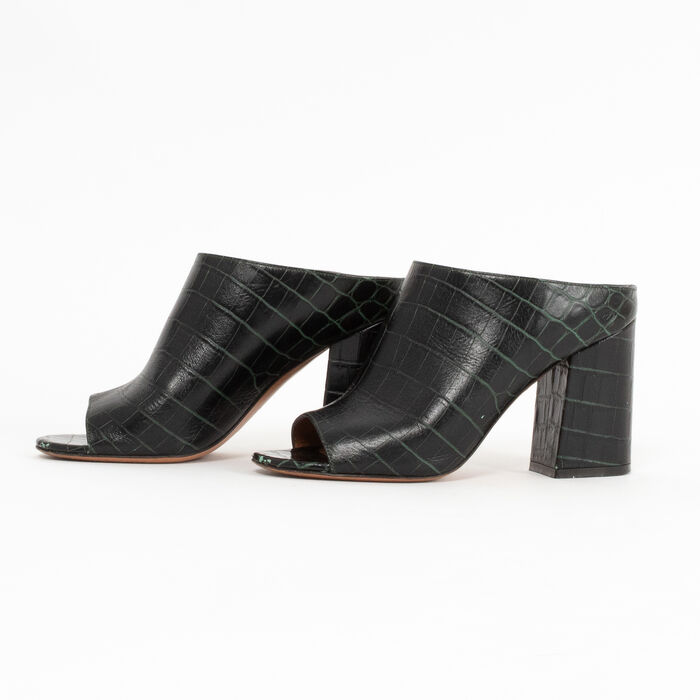 Givenchy Snakeskin Patterned Leather Mules
