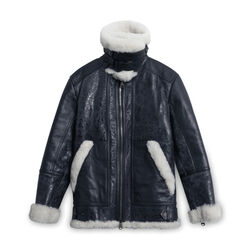 Vintage The Arrivals NYC Leather Jacket with White Trim - Black