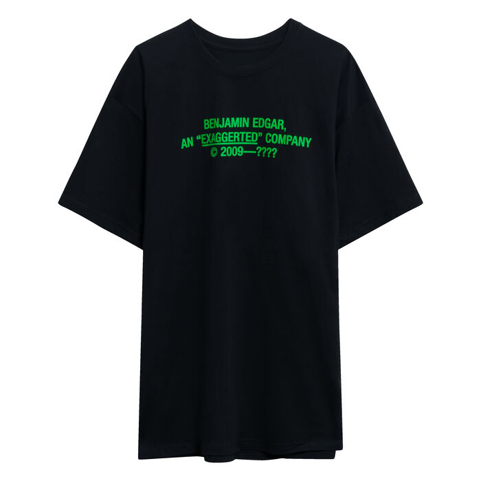 Benjamin.Edgar 'Exaggerated' T-Shirt in Black/Green