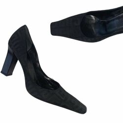 Givenchy Black Logo Print Pumps
