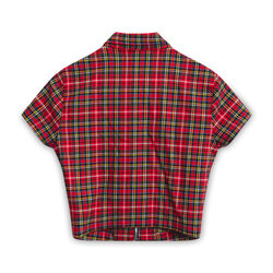 Miaou Plaid Crop Top - Red