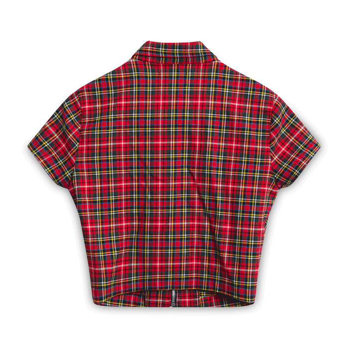 Miaou Plaid Crop Top - Red