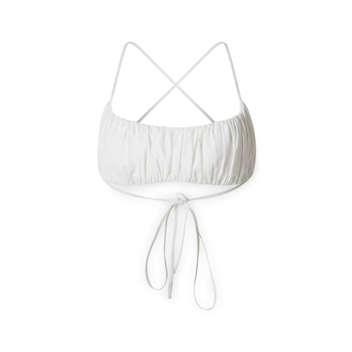 Ruched Cotton Bralette
