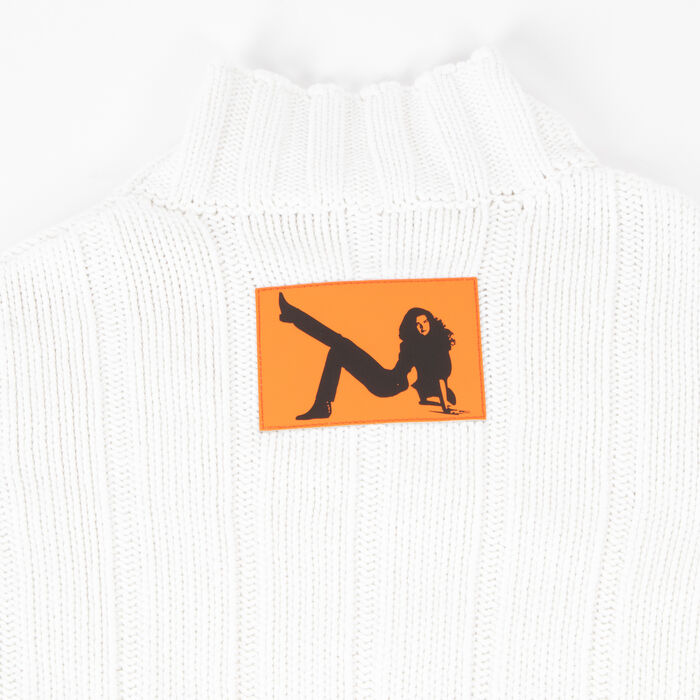 Calvin Klein Jeans Est. 1978 White Cotton Turtleneck