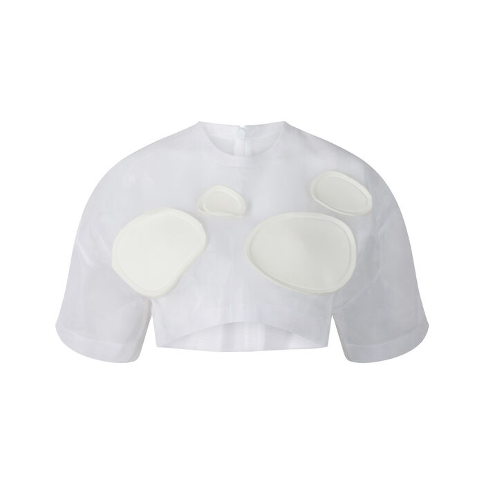 Jacquemus White Mesh Top