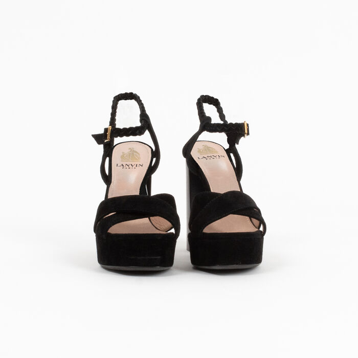 Lanvin Suede Platform Sandals