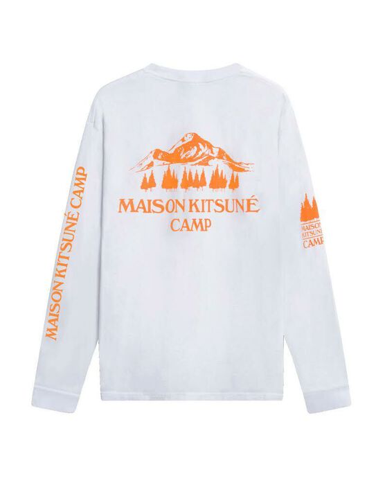 US MK Camp Long-Sleeved Tee-Shirt - White/Orange