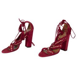 Aquazzura Red Lace-Up Heel
