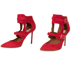 Valentino Buckle Point-Toe Stiletto Heel