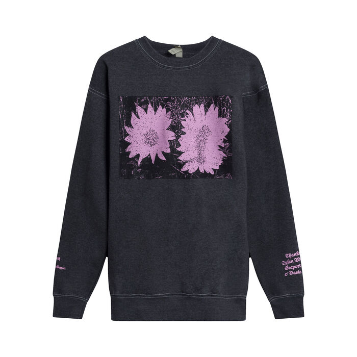 Daisies Crewneck By Chris Lloyd- Black