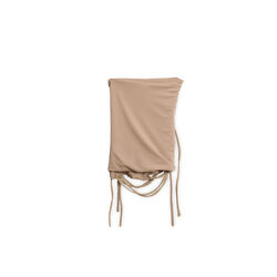 Camel Wrap Mini Skirt