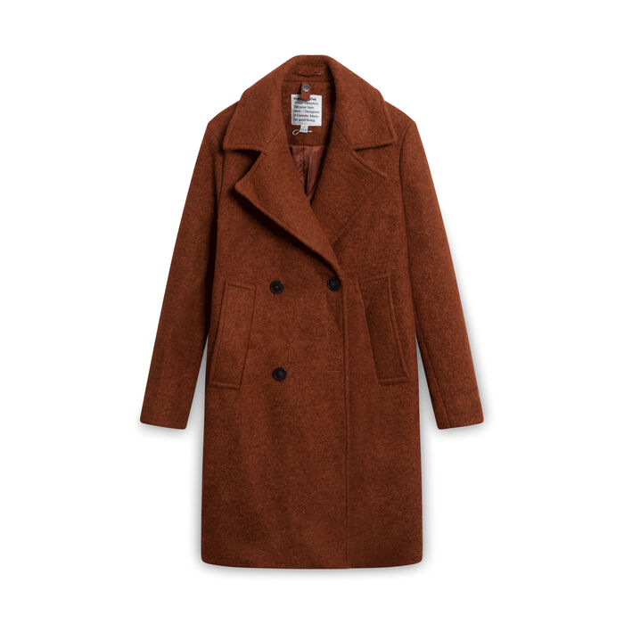 Frank and Oak Rust Wool Coat