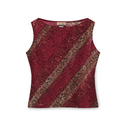 Red Sequin Animal Print Stretchy Tank
