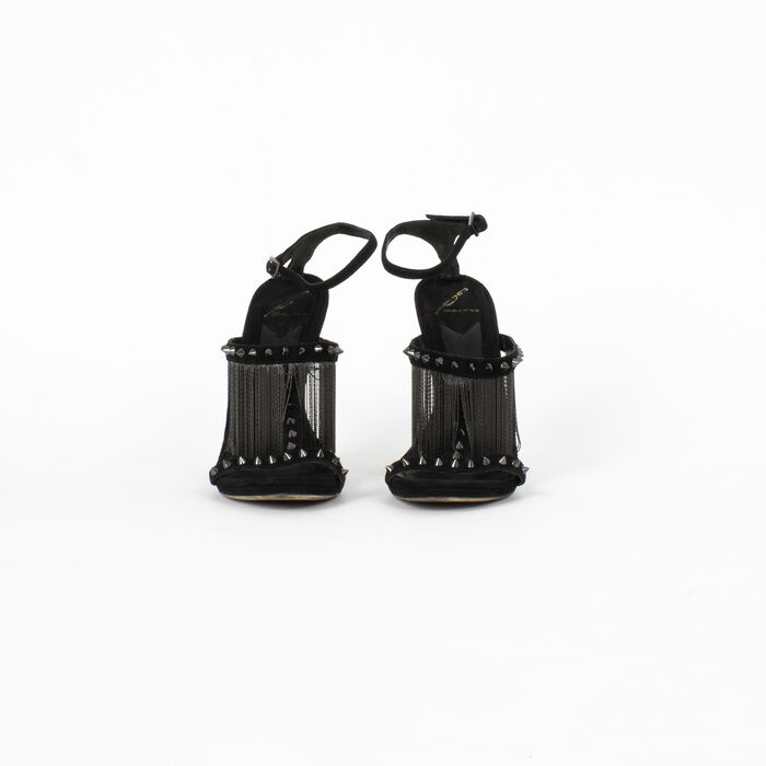 Brian Atwood Moultrie Fringe Sandals
