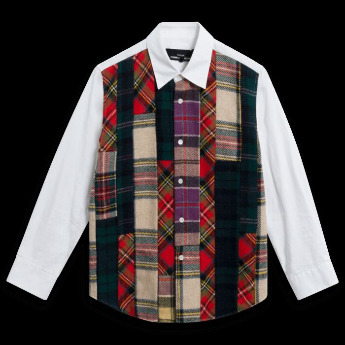 Tricot Commes des Garcons Tartan Panel Shirt