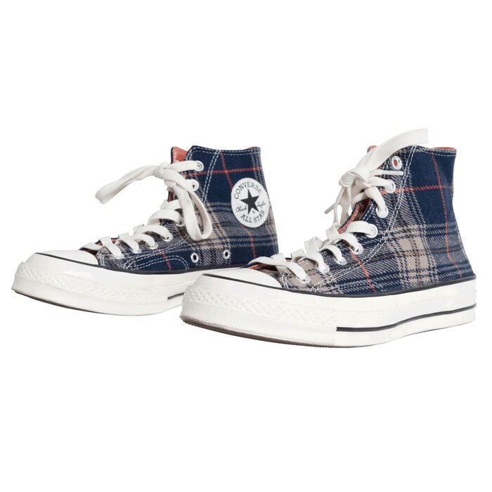 Converse Chuck Taylor All-Star 70s Hi Plaid - Navy