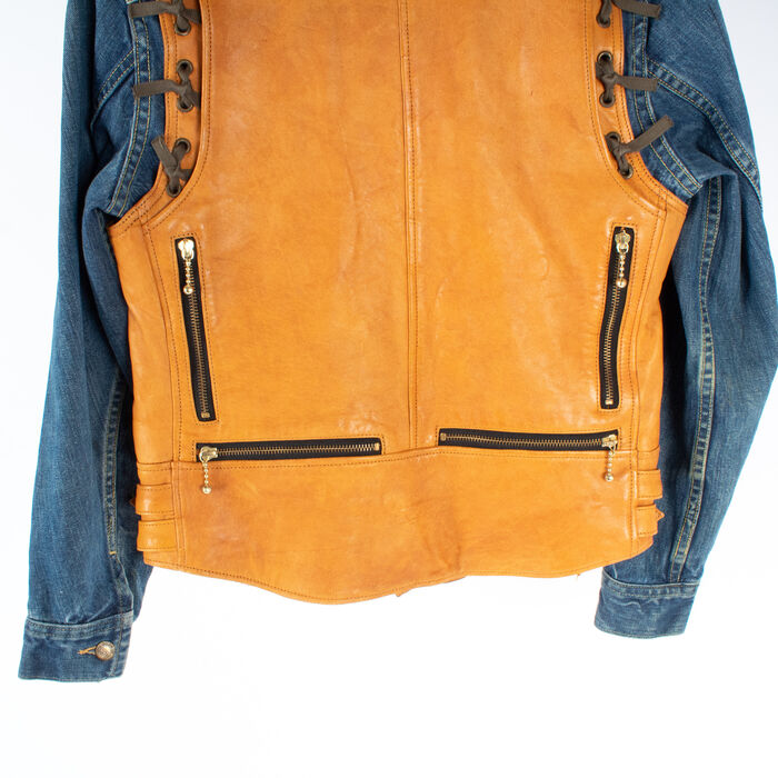 Hybrid Leather Vest / Denim Jacket