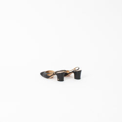 Chanel Goatskin & Grosgrain Slingback Heel