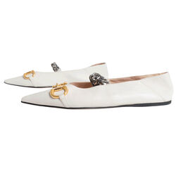 GUCCI Deva Horsebit & Chain Convertible Pointed Toe Ballet Flat