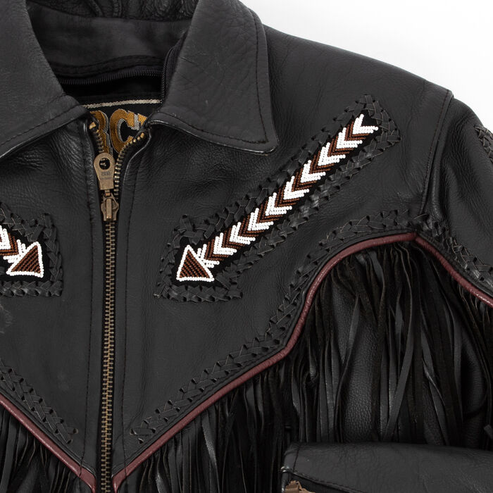 Vintage Force Fringe & Leather Jacket