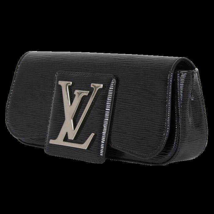 Louis Vuitton Black Epi and Patent Leather Clutch