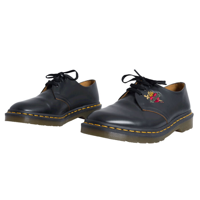Vintage Dr. Marten's Supreme Shoes with Heart Cross-stitching