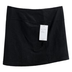 Omar Piragino Vintage Black Lace-Up Mini Skirt