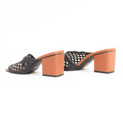 Intentionally Blank Roll Woven Strap Heeled Sandals
