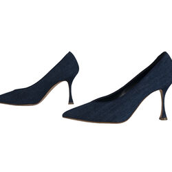 Manolo Blahnik Denim Pumps