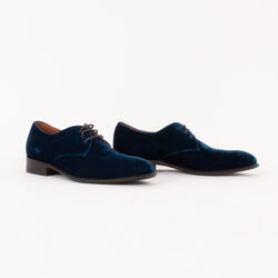 Celine Velvet Lace Up Derby Shoes