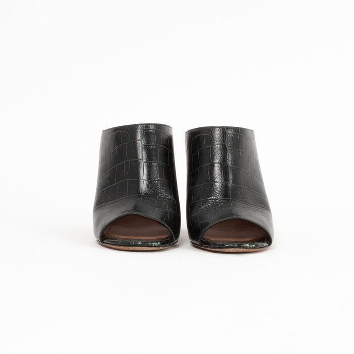 Givenchy Snakeskin Patterned Leather Mules