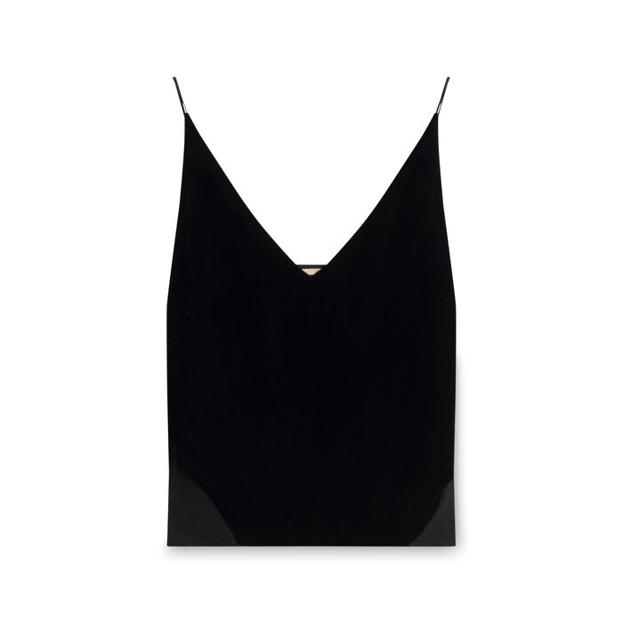 J Brand Lucy Velvet Camisole - Black