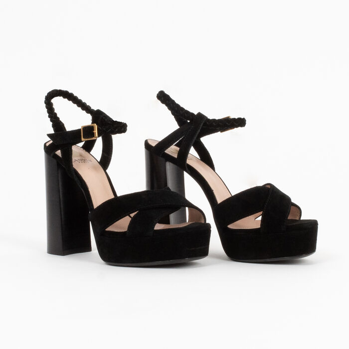 Lanvin Suede Platform Sandals