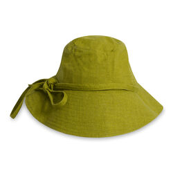 Vintage Linen Summer Bucket Hat in Green