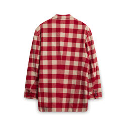 DKNY Red Checkered Blazer and Skirt