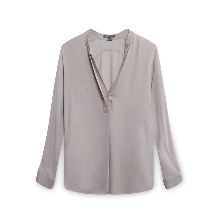 Vince Relaxed Button Down Shirt - Taupe