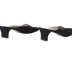 Salvatore Ferragamo Black Velvet Mules