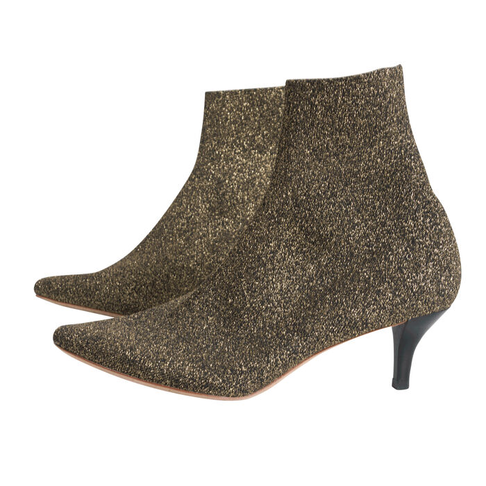 Loeffler Randall Women's Kassidy-Knit Ankle Boot - Black Glitter