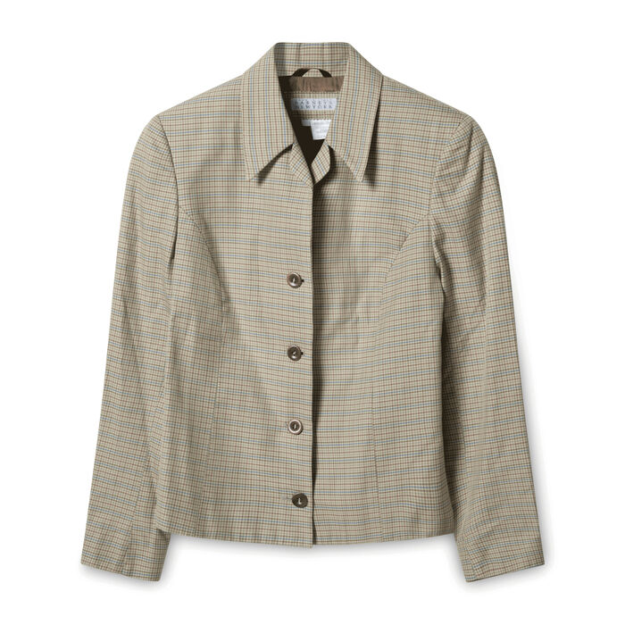 Barney's New York Plaid Skirt Suit