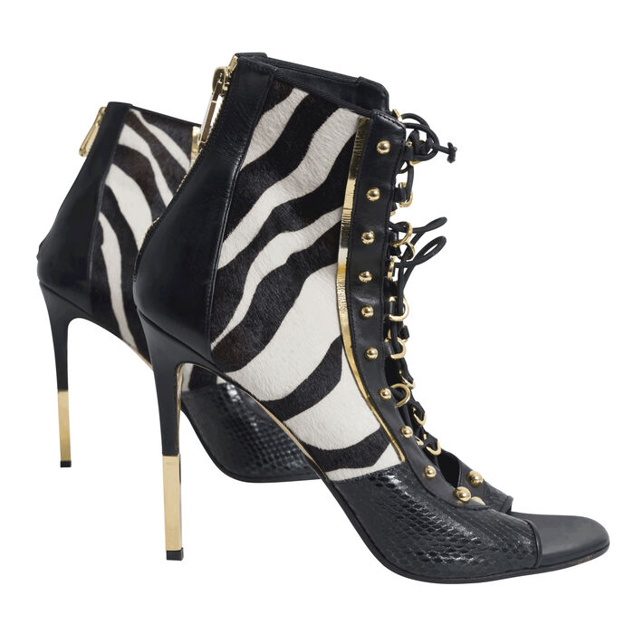 Balmain Fall Winter 2017 Zebra Heels