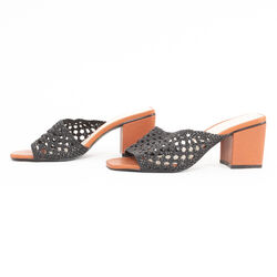 Intentionally Blank Roll Woven Strap Heeled Sandals