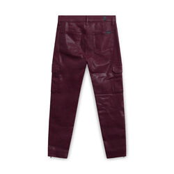 7 for All Mankind High Waist Coated Ankle Skinny Jeans - Red