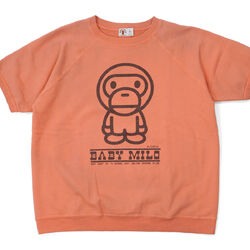 BAPE Mamma Milo Short Sleeve Crewneck Sweatshirt orange
